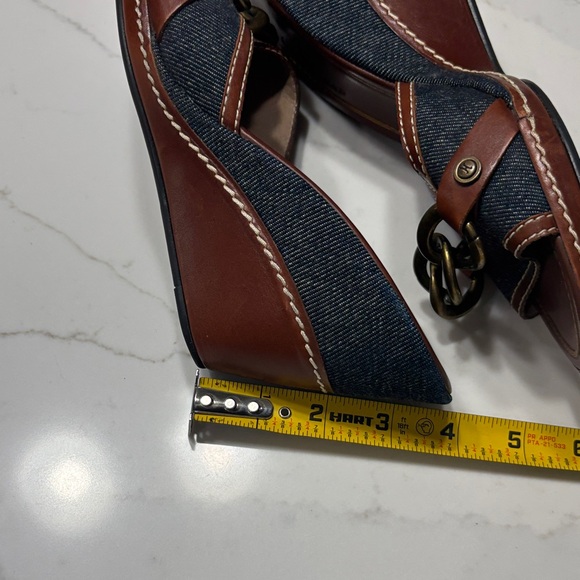 Cole Haan Women's Brown and Black Mules with Gold Accents - Picture 8 of 11